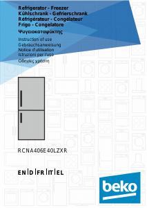 Handleiding BEKO RCNA406E40LZXR Koel-vries combinatie