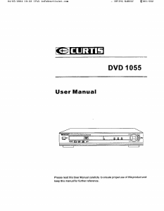 Handleiding Curtis DVD1055 DVD speler