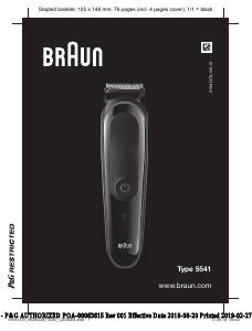 Mode d’emploi Braun MGK 5060 Tondeuse à barbe
