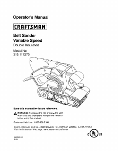 Handleiding Craftsman 315.117270 Bandschuurmachine
