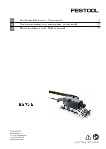 Manual Festool BS 75 E Şlefuitor cu bandă