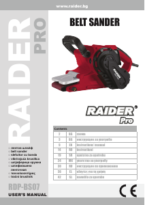 Manual Raider RDP-BS07 Şlefuitor cu bandă