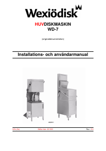 Bruksanvisning Wexiödisk WD-7 Diskmaskin