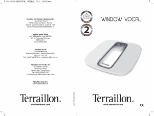 Manuale Terraillon Window Vocal Bilancia