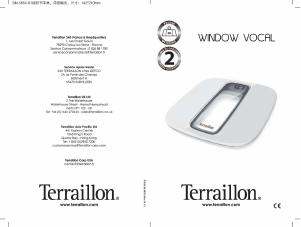 Bedienungsanleitung Terraillon Window Vocal Waage