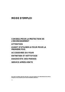 Mode d’emploi Whirlpool OBU B00 W Four