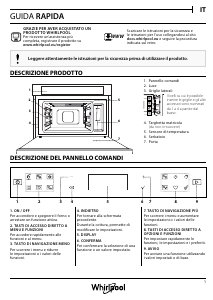 Manuale Whirlpool W6 MS450 Forno