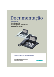 Manual Siemens HiPath 4000 (OpenStage 40) Telefone