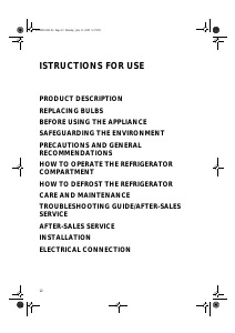 Manual Whirlpool ARC 0060/S-LH Refrigerator