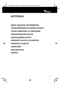 Käyttöohje Whirlpool ARC 0760 Jääkaappi