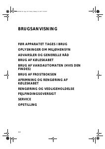 Brugsanvisning Whirlpool ARC 185 AQUA Køleskab