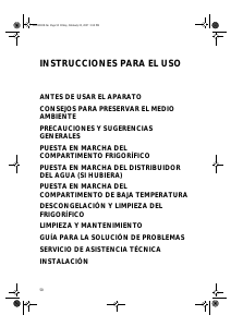 Manual de uso Whirlpool ARC 190/IX AQUA Refrigerador