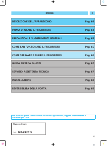 Manuale Whirlpool ARG 0910/G/WP Frigorifero
