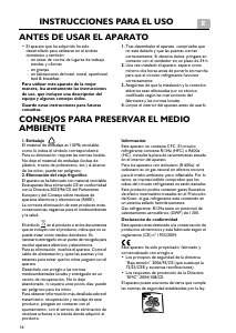 Manual de uso Whirlpool ARG 341/A-LH Refrigerador