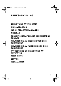Bruksanvisning Whirlpool ARG 909/4 Kylskåp