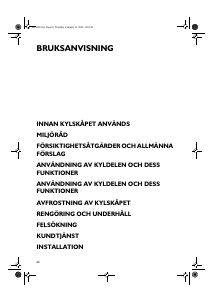 Bruksanvisning Whirlpool ARG 947/3 Kylskåp