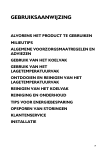Handleiding Whirlpool ARG 994-K/R Koelkast