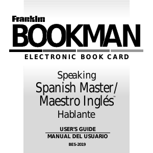 Manual Franklin BES-2019 Electronic Dictionary