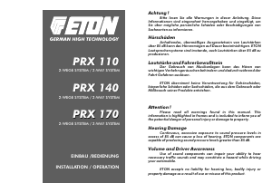 Handleiding ETON PRX 110 Autoluidspreker