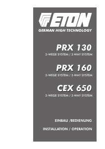 Handleiding ETON PRX 130 Autoluidspreker