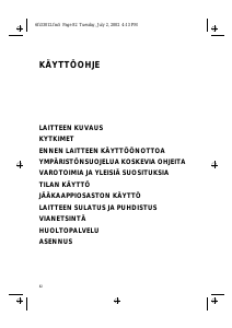 Käyttöohje Whirlpool ARZ 004/A Jääkaappi