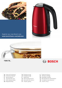 Kullanım kılavuzu Bosch TWK7809 Çaydanlık
