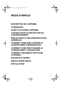 Mode d’emploi Whirlpool CBI 614 W Réfrigérateur