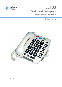 Bruksanvisning Univox CL100 Telefon