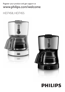 Bedienungsanleitung Philips HD7458 Kaffeemaschine