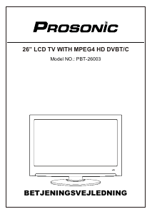 Brugsanvisning Prosonic PBT-26003 LCD TV
