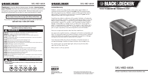 Handleiding Black and Decker BD-680 Papiervernietiger