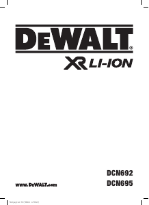 Manuale DeWalt DCN695 Chiodatrice