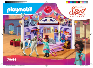Manual de uso Playmobil set 70695 Spirit Miradero tienda hípica