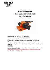 Manuál Sharks SHK 325 Pásová bruska