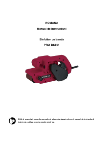 Manual Steinhaus PRO-BS801 Şlefuitor cu bandă