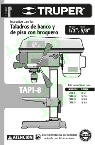 Manual De Uso Truper TAPI 13 Taladro De Columna