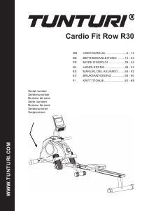 Manual Tunturi Cardio Fit Row R30 Rowing Machine