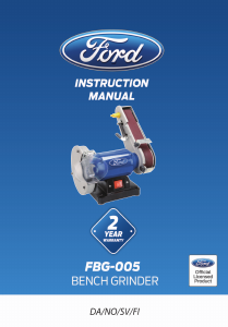 Käyttöohje Ford FBG-005 Penkkihiomakone
