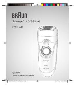 Bruksanvisning Braun 7781 WD Silk-epil Xpressive Epilator