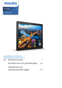 Bruksanvisning Philips 152B1TFL B Line LED skärm