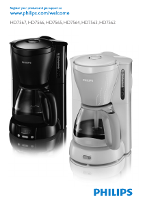 Bedienungsanleitung Philips HD7567 Kaffeemaschine