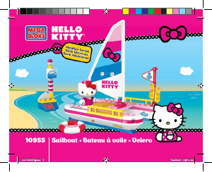 Bruksanvisning Mega Bloks set 10955 Hello Kitty Segelbåt