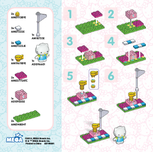 Manual de uso Mega Bloks set 10966 Hello Kitty Podio