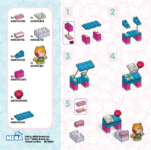 Brugsanvisning Mega Bloks set 10968 Hello Kitty Skole