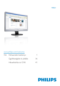 Használati útmutató Philips 190SL1SB LED-es monitor