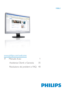 Manuale Philips 190SL1SB Monitor LED