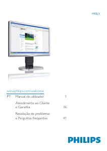 Manual Philips 190SL1SB Monitor LED