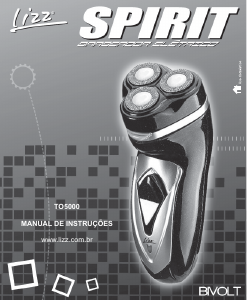 Manual Lizz TO5000 Spirit Máquina barbear