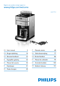 Bedienungsanleitung Philips HD7751 Kaffeemaschine