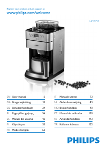 Brugsanvisning Philips HD7753 Kaffemaskine